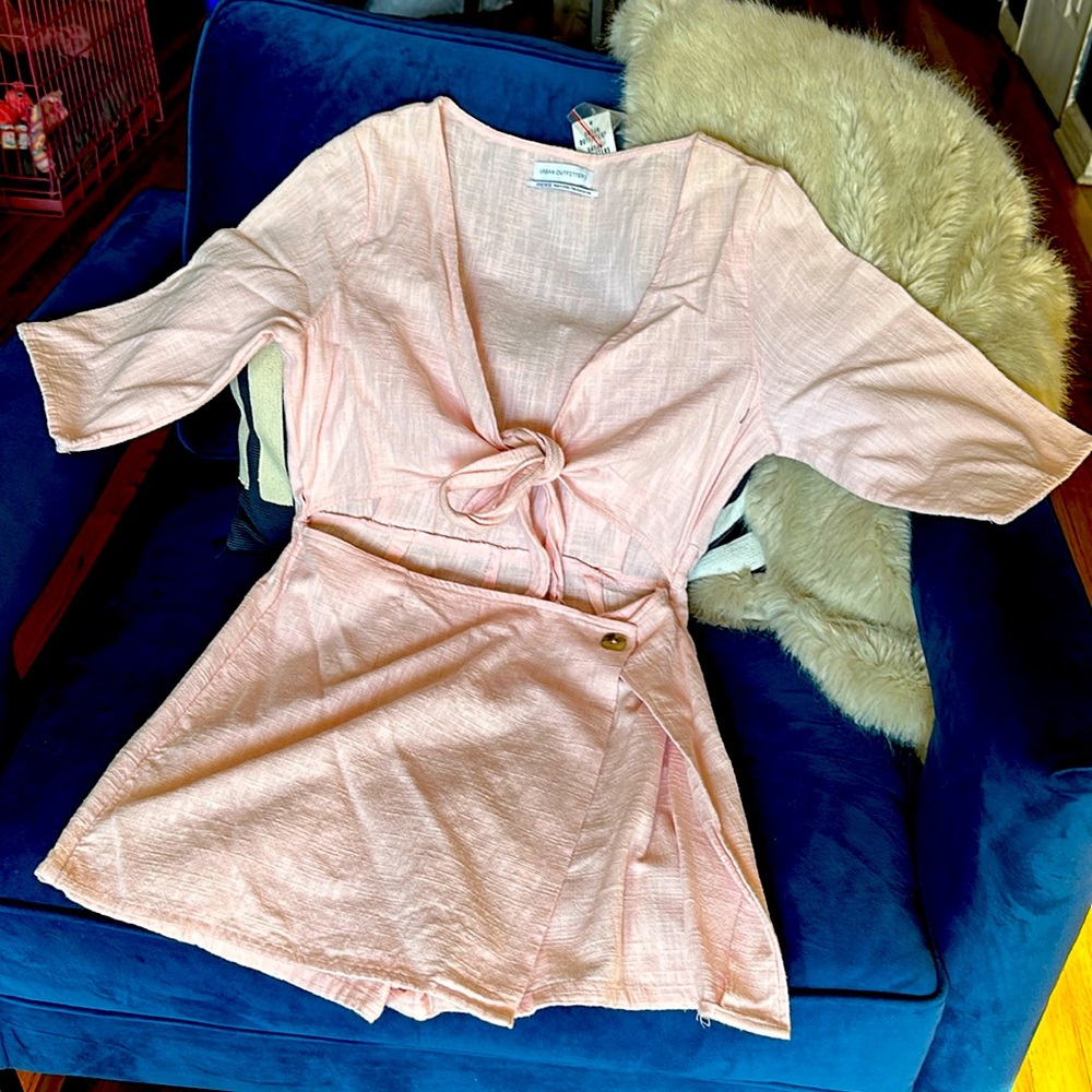 Urban Outfitters skort romper; pink; size 8 US (UK 12)